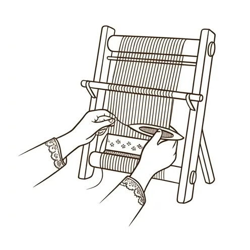 Tissé à la main, à la commande