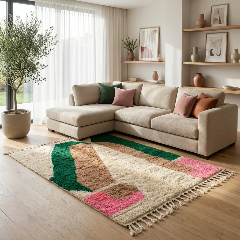 Tapis berbère Azilal — Forêt de Jade vue 2