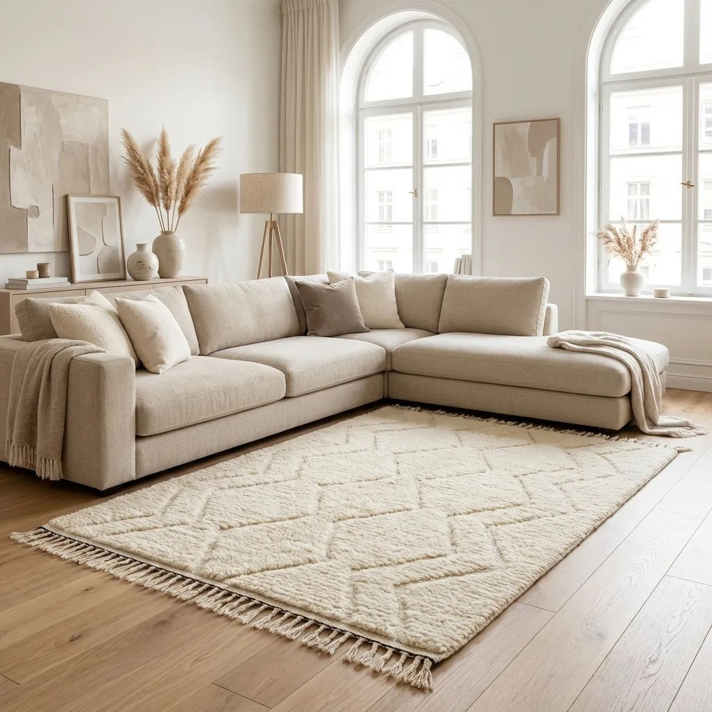 Tapis berbère Beni Ouarain — Ondulations de Lait