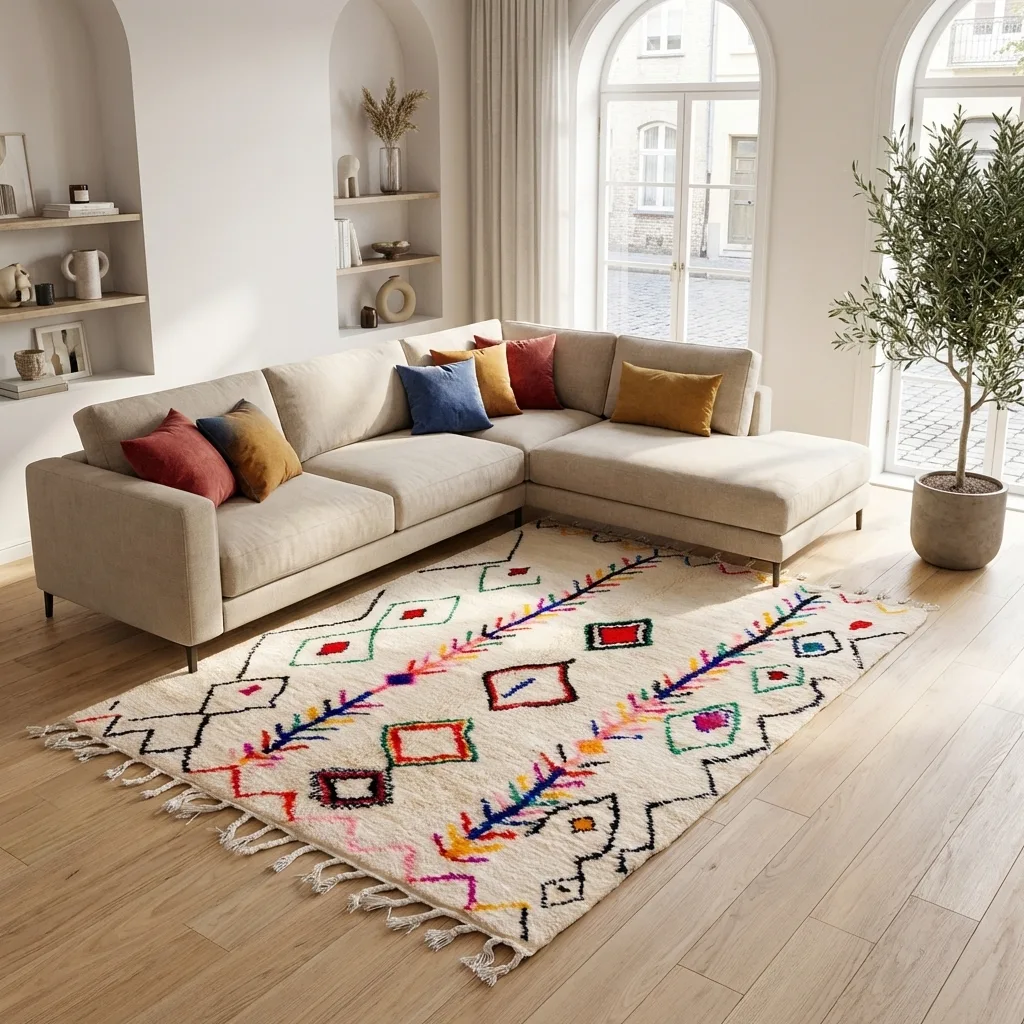 Tapis berbère Azilal — Flèches Nomades en situation