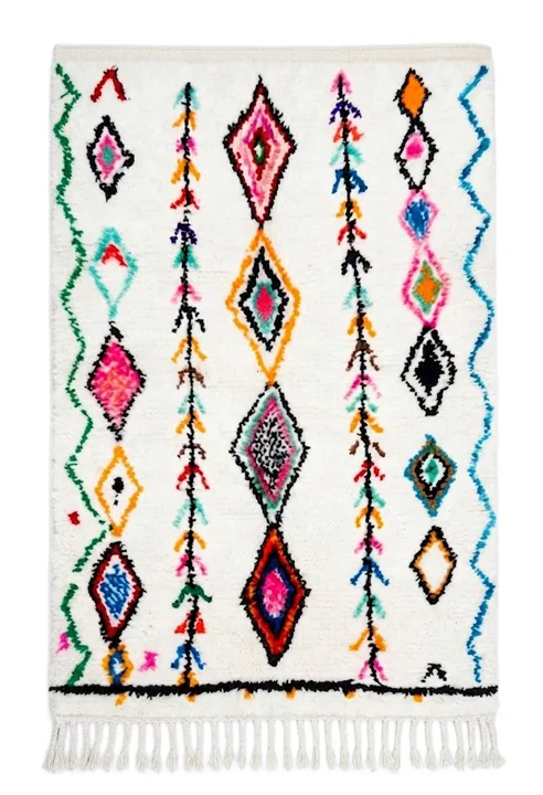 Tapis berbère Azilal — Pendentifs Roses