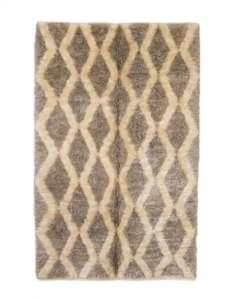 Tapis berbère Mrirt — Treillis de Cendre