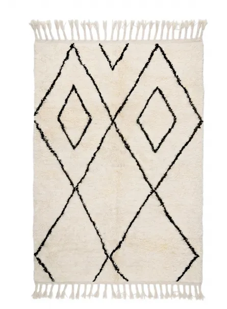 Tapis berbère Beni Ouarain — Double Lune