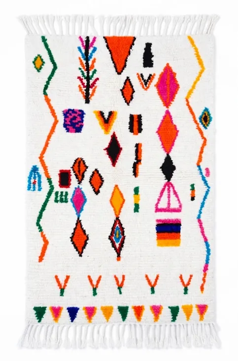 Tapis berbère Azilal — Totems Flamboyants