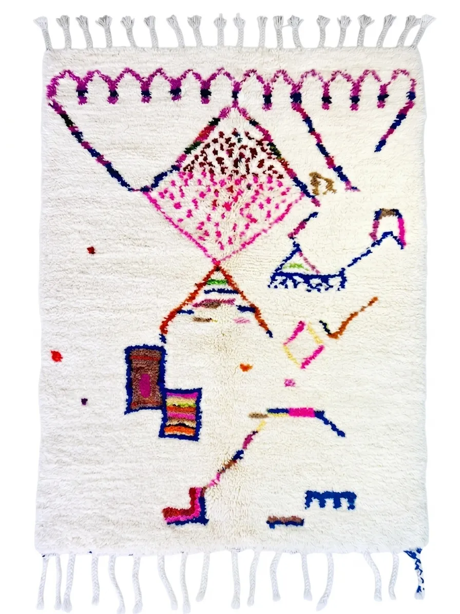 Tapis berbère coloré Azilal — Souffle Libre