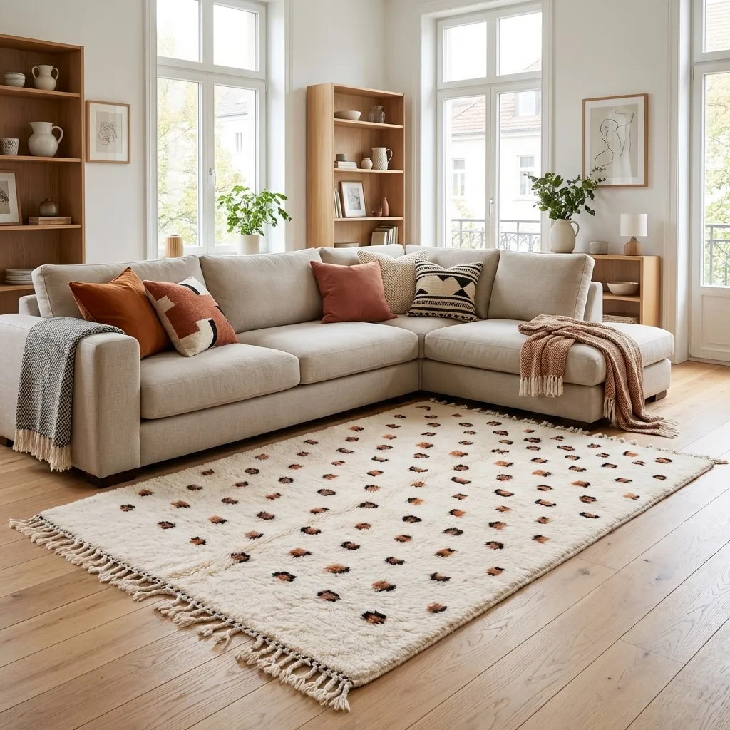 Tapis berbère Beni Ouarain en situation