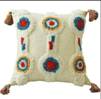 Coussin berbère en laine fait main (45x45 cm)