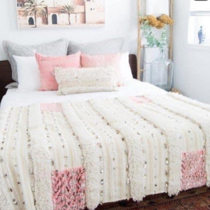 Plaid berbère en laine fait main (300x200 cm)