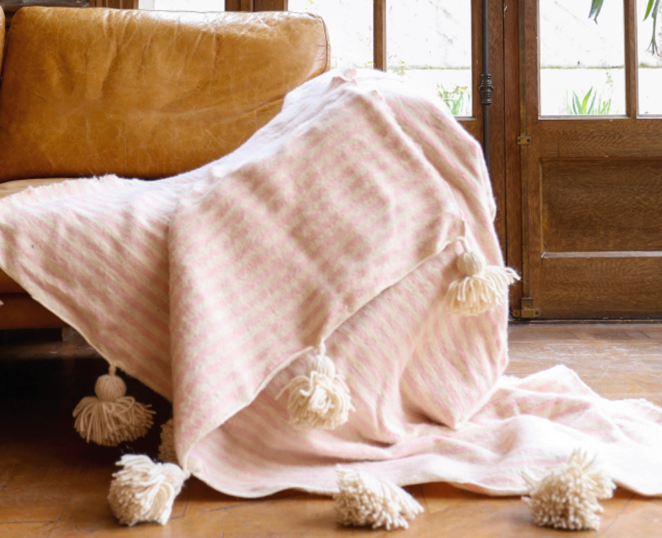 Plaid berbère en laine fait main (300x200 cm)